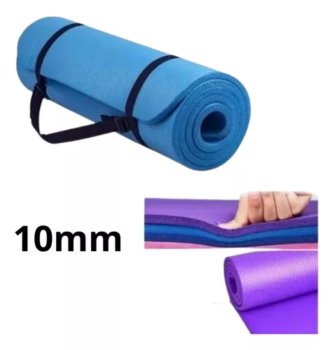 Colchoneta Mat Yoga Pilates Camping Gym Enrollable Manij 8mm