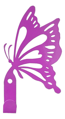 Porta Llaves De Pared Moderno Figura De Mariposa 1 Gancho Color Rosa