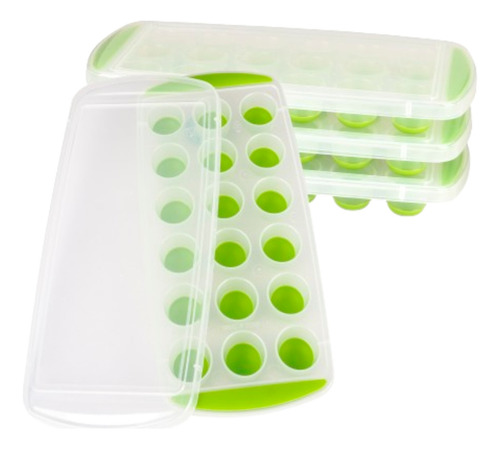 Cubetera P/18hielos. Variedad Colores. 4 U Por Paq. Redondas