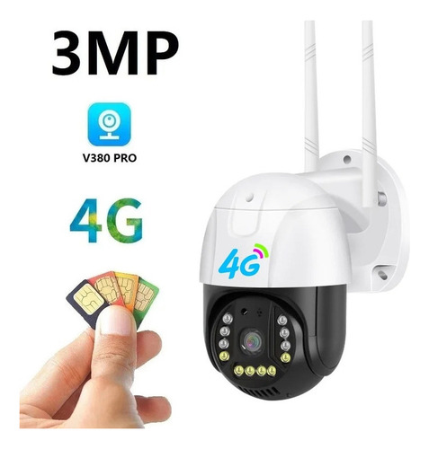Qa1 Cámara De Seguridad Sim 4g Para Exteriores, 3mp,v380pro