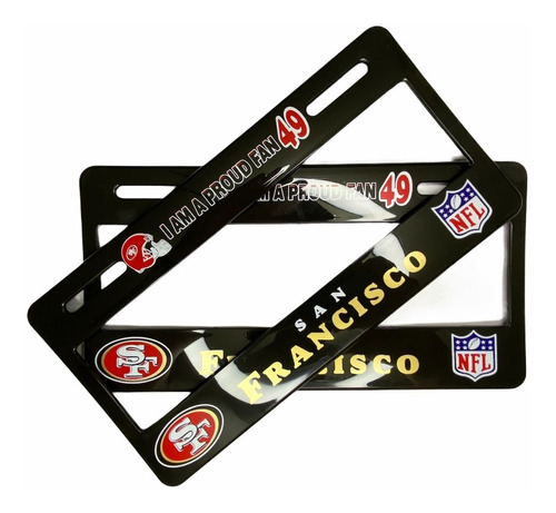 Par De Portaplacas Nfl 49 San Francisco - Europeo Se