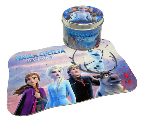 15 Rompecabezas Personalizados 15 Pzs C/lata Metalica Chica