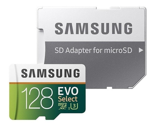 Cartão de memória Samsung MB-ME128HA/AM  Evo Select com adaptador SD 128GB