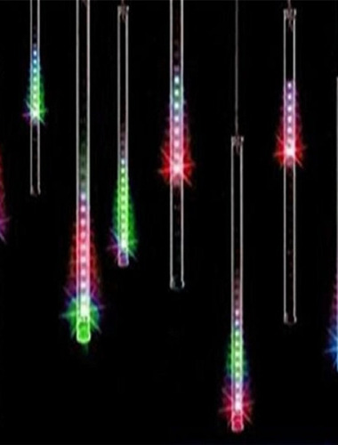 Serie Navideña Meteoros Led 3 Metros 288led Blanca O Colores Luces Multocolor