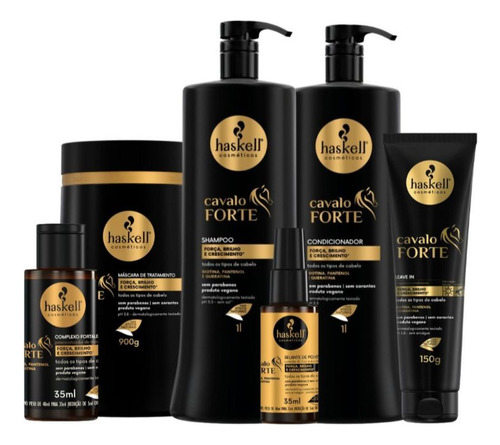 Kit Haskell Cavalo Forte De Tratamento Completo  7 Produtos