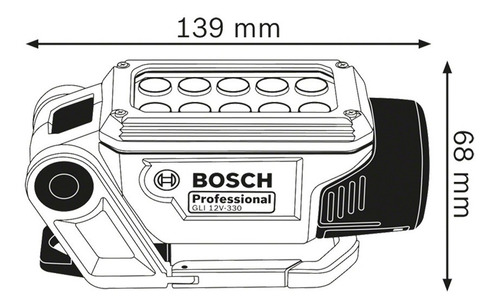 Imagen 4 de 9 de Linterna A Batería Gli 12v-330 Bosch (sin Batería/cargador)