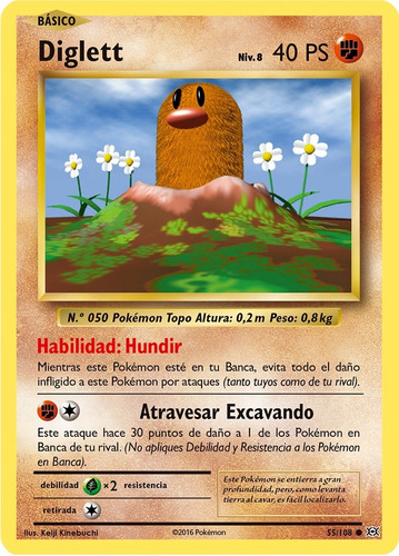 Cartas Pokemon Diglett 55/108 Español Reverse Evolutions Evo