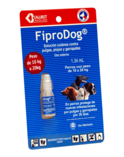 Fiprodog Antipulgas, Garrapata, Piojos Perro 10-20kg