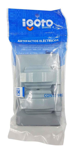 Pack 10 Placa Doble Intemperie Abs Gris Igoto