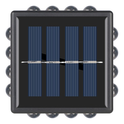 8 X Arandela Solar 4 Focos Parede Slim 12 Fachos Led Externa Estrutura Amarelo 1.2V