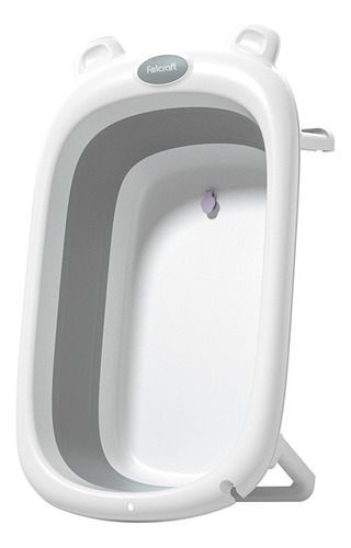 Bañera Bebe Plegable Con Tapon Indicador De Temperatura Color Gris Bali