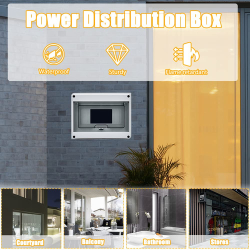 Caja De Distribución Estanca De Superficie Ht-8 Tableros