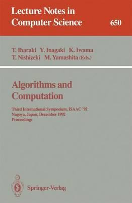 Libro Algorithms And Computation - Toshihide Ibaraki