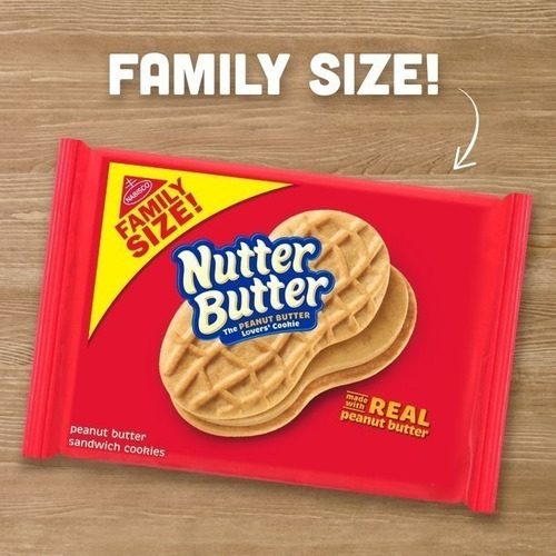 Nutter Butter Peanut Butter Sandwich Galletas 454grs.