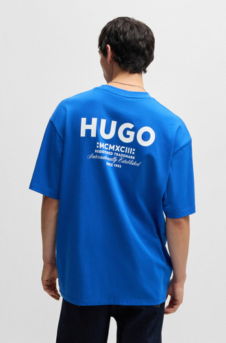 Playera Para Hombre Hugo Relaxedfit De Algodón Con Estampado