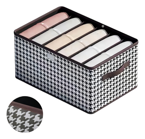 Caja Organizadora Para Closet Con Compartimientos Color Blanco Estampado
