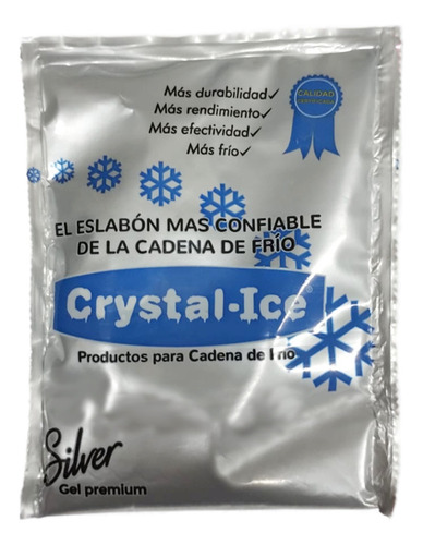 Gel Refrigerante Sachet Crystal Ice 150 Gr. X 20 Unid. Frio