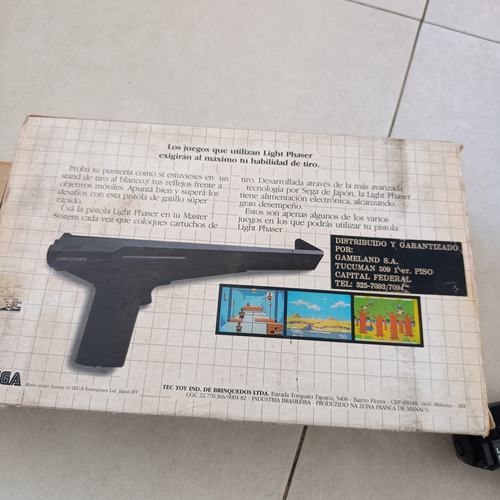Light Phaser Sega Pistola Master Syst Tectoy Con Caja Negro (Usado)
