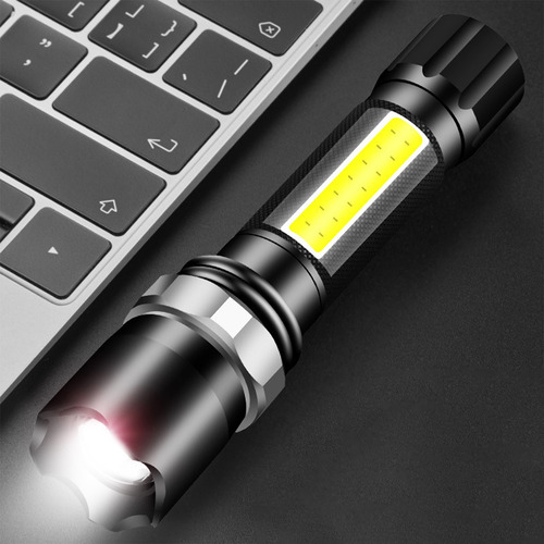 Lanterna Led De 1000 Lúmens Bright Super Zoomable Rechargea