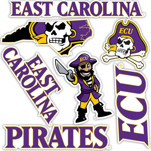 East Carolina University Pirates Ecu Calcomanía De Vin...