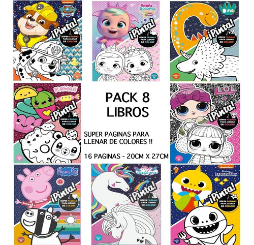 Libros Para Colorear ::8 Libros Lol-paw-kawai-unicornio-baby