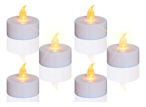 6 Velas De Noche Velitas Led Con Pila Calidas Decoracion