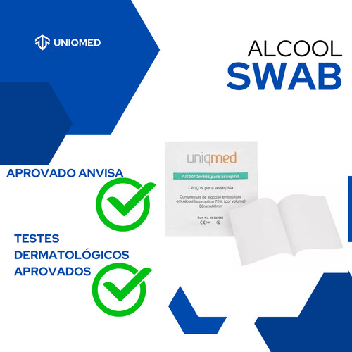 Kit 200 Alcool 70% Lenços Umedecidos Assepsia Antibacteria