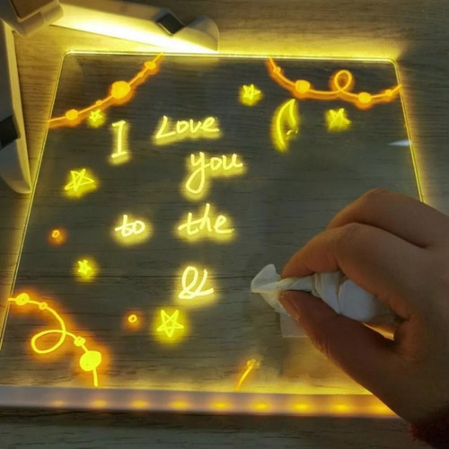 Para A Quadro Branco Transparente, Quadro De Notas Led