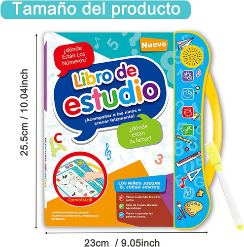 Libro De Aprendizaje Básico Con Sonido Para Niños Español
