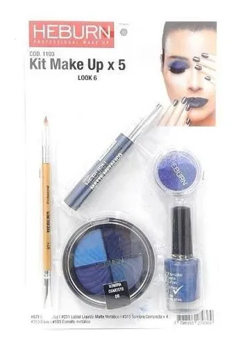 Heburn Set Maquillaje Profesional Ojos Labios Uñas 1103 N6 Heburn Set Maquillaje Profesional Ojos Labios Uñas 1103 N6