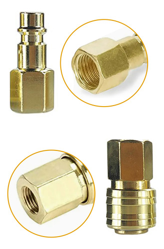 Acoplador Quick Air, 8 Mm, 1/4 Mm, Hembra Y Macho, Con