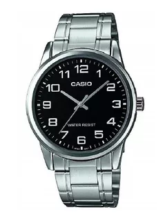 Reloj Casio Mtp-v001d-1budf Hombre 100% Original Color de la correa Plateado Color del bisel Plateado Color del fondo Negro