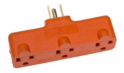 Adaptador Triple Salida, Color Naranja Leviton R52  00699 1