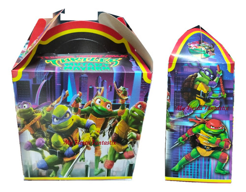 Tortugas Ninja Mutan Pizza Set 100 Dulcero Cajitas Bolo Feli