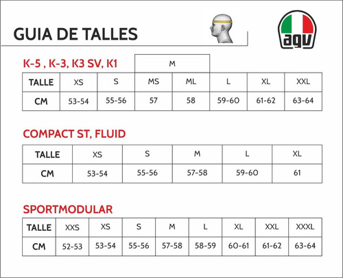 Casco Agv K3 Top - Todos Los Modelos - Monsa Group