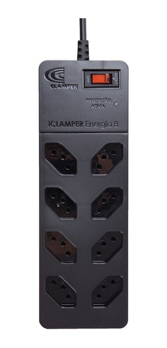 Clamper Multi Energia Proteção Surto Dps Anti Raio 8 Tomadas