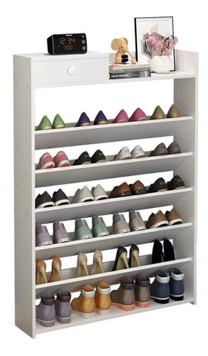 Organizador De Zapatos Horizontal Con Cajón Color Blanco-mar