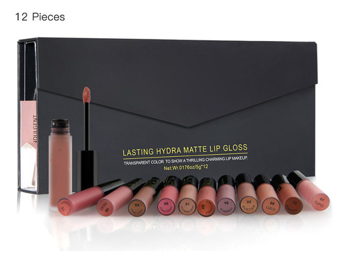 Set Combinado De Lápiz Labial, Color Y Brillo, No Se Decolor