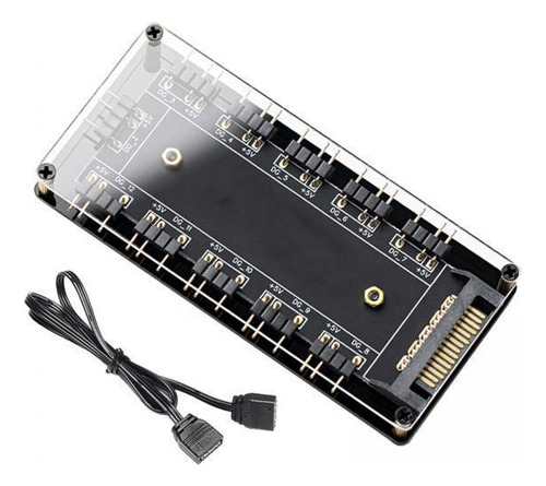 2 Hub Com Cabo Rgb Hub, Adaptador De Cabo De 12v 4 Pinos