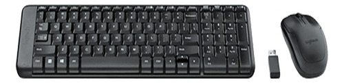 Kit Teclado Y Mouse Logitech Mk220 Negro Español Qwerty Negro Negro