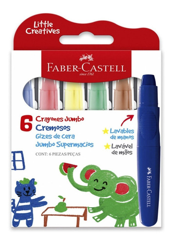 Crayones Jumbo Cremoso Faber Castell  X 6 Und