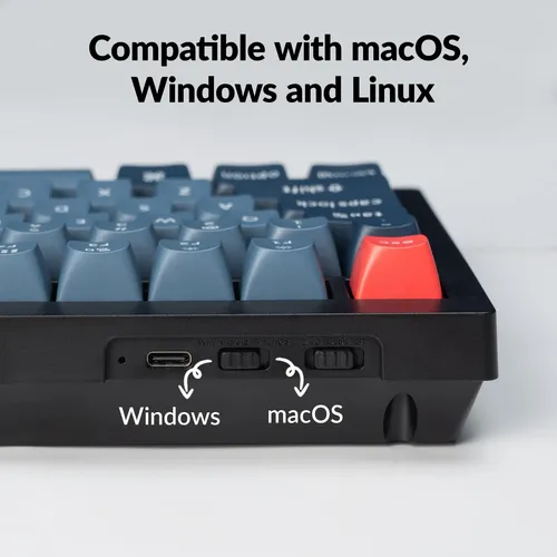 Teclado Mecanico Keychron V1 Max 75% Custom Brown Switches