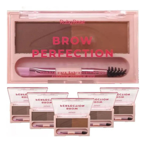 Sombra Sobrancelhas Duo Brow Perfection Ruby Rose Linha Rosa