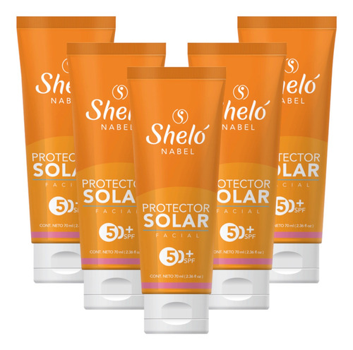 Protector Solar Spf50/ Facial Shelo Nabel® 75ml. 5 Piezas