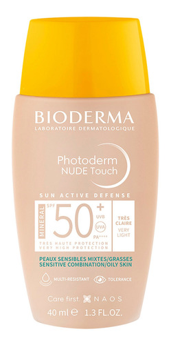 Protector Bioderma Photoderm Nude Touch Natural Spf 50, 40ml