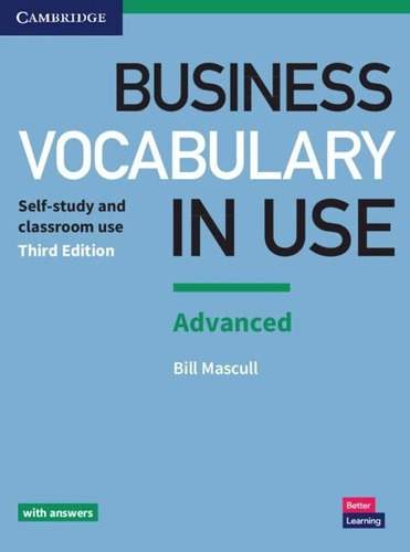 Business Vocabulary In Use Advanced With Answers - 3rd Ed., De Bill Mascull. Editora Cambridge, Capa Mole Em Inglês, 2017