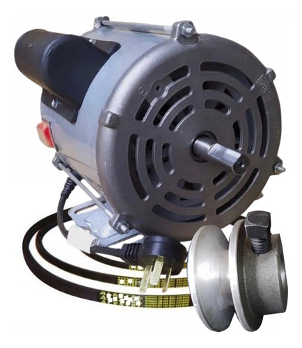 Motor Weg 1 Hp Para Hormigoneras Trompitos + Polea + Correa 