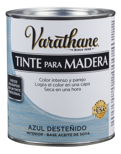 Tinte P/madera Varathane Azul Desteñido 0.237lts.