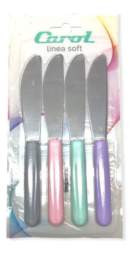 Cuchillos Para Untar Blister X 4 Untadores Carol 