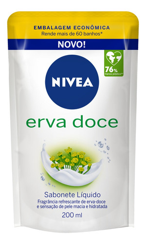 Nivea Sabonete Líquido Erva Doce Refil 200ml